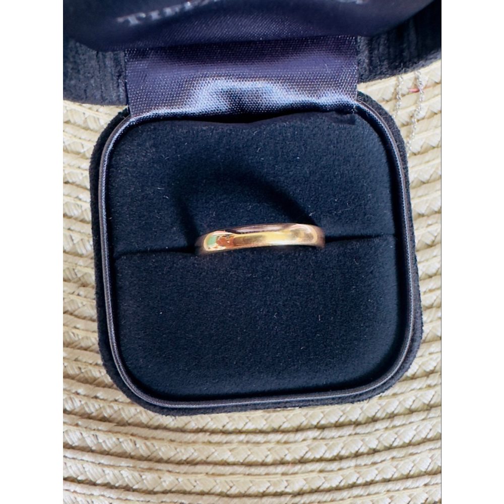 Tiffany & Co. 18k Rose Gold Weeding Band Ring Size 6 2.8mm